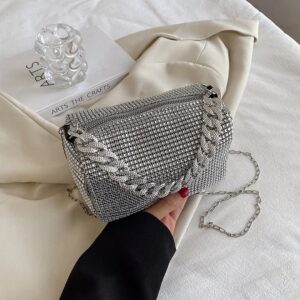 Stone Embellished Evening Chain Bag